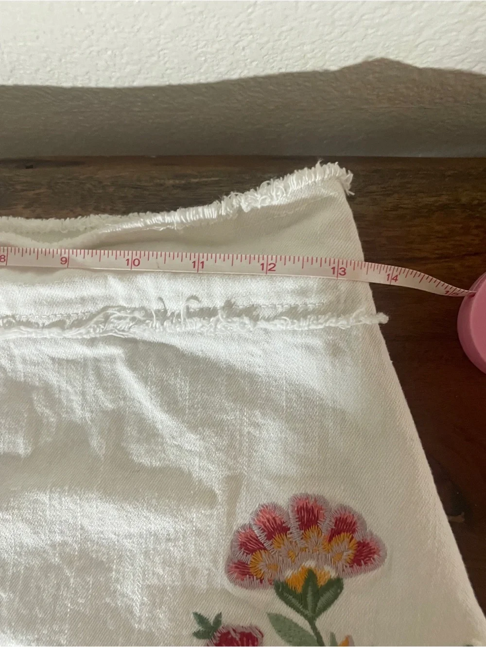 Jealous Tomato White Floral Embroidered Denim Mini Skirt Boho Cottagecore Size S - Picture 9 of 11